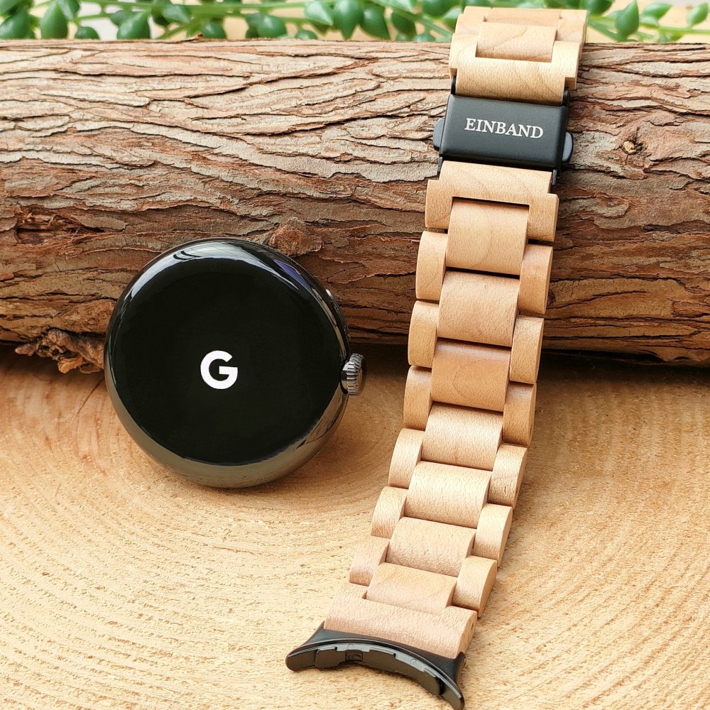 EINBAND Google Pixel Watch, 天然木バンド Maplewood - 木製腕時計・ウッドウォッチのお店　  EINBAND～アインバンド～