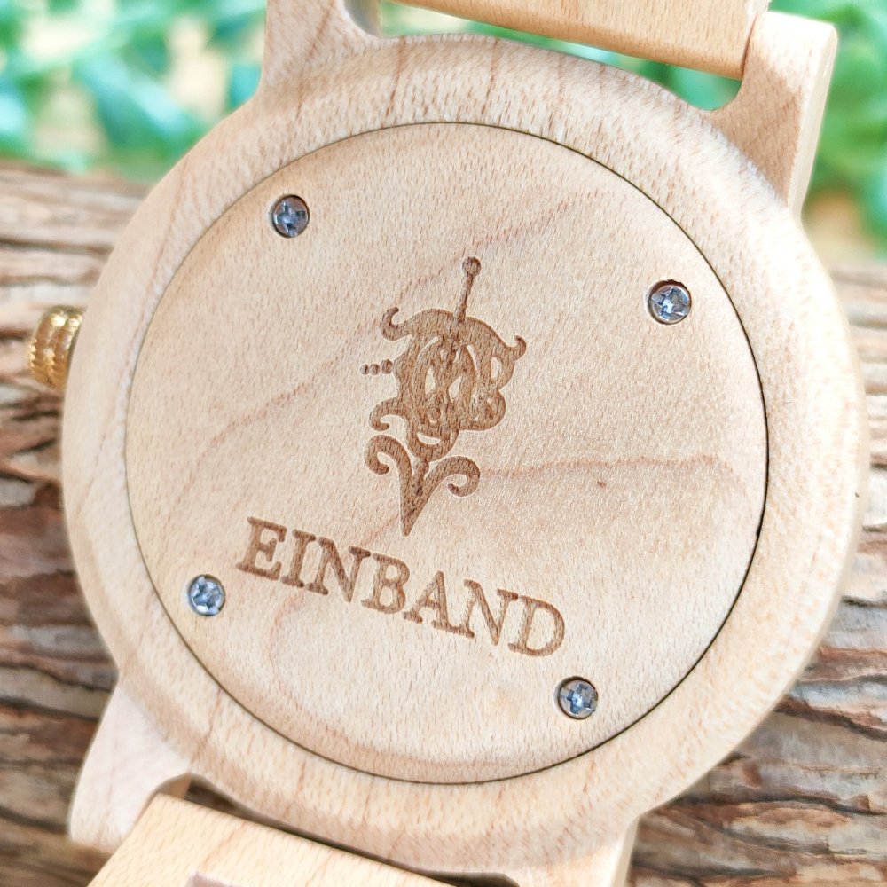 EINBAND Reise ターコイズ × メイプルウッド 木製腕時計 32mm