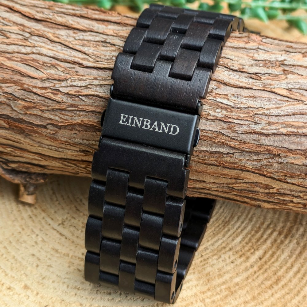EINBAND Meteor 自動巻き木製腕時計 エボニーウッド マザーオブパール 