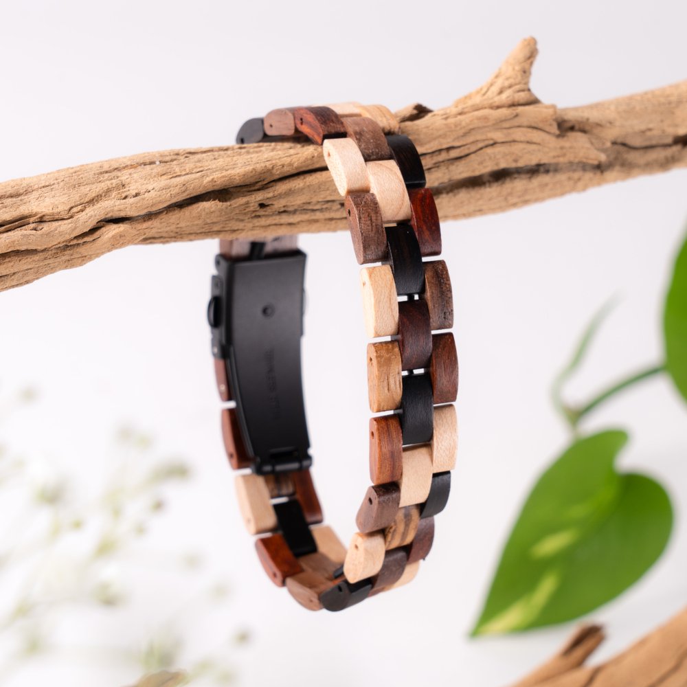 EINBAND Wood Bracelet 天然木ブレスレット MIX Wood - 木製腕時計・ウッドウォッチのお店　 EINBAND～アインバンド～