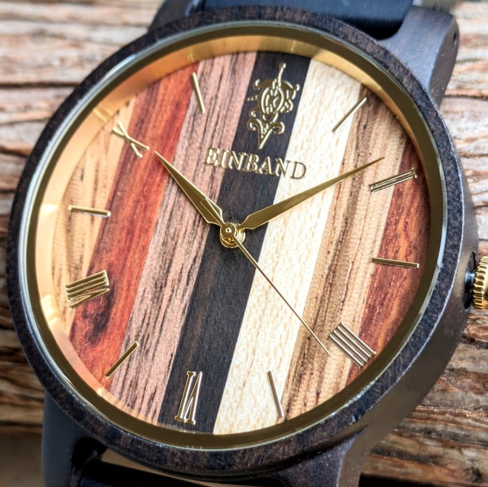 EINBAND Reise Mix Wood × Sandalwood 木製腕時計 40mm - 木製腕時計・ウッドウォッチのお店 EINBAND ～アインバンド～