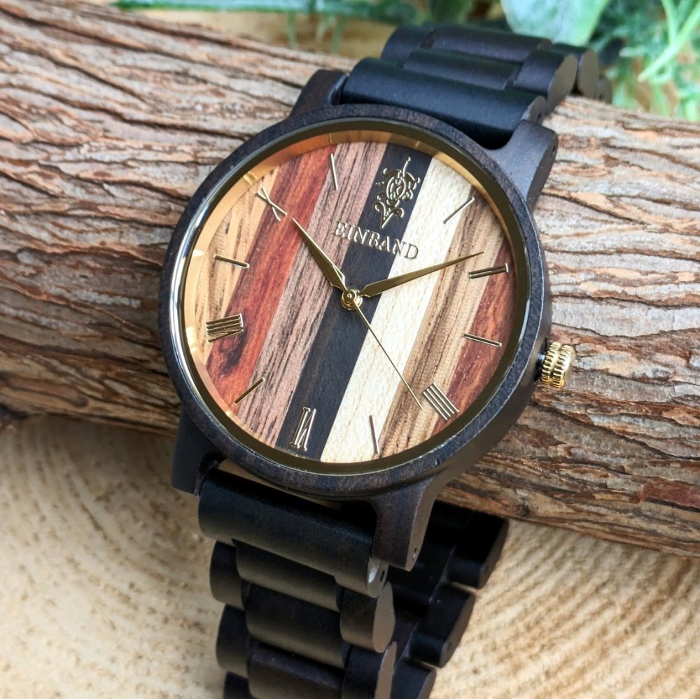 EINBAND Reise Mix Wood × Sandalwood 木製腕時計 40mm