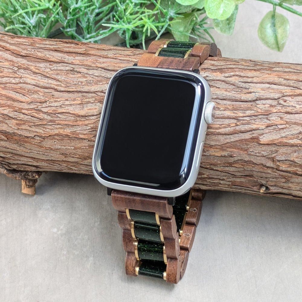 EINBAND AppleWatch 天然木バンド 20mm グリーンサンドストーン