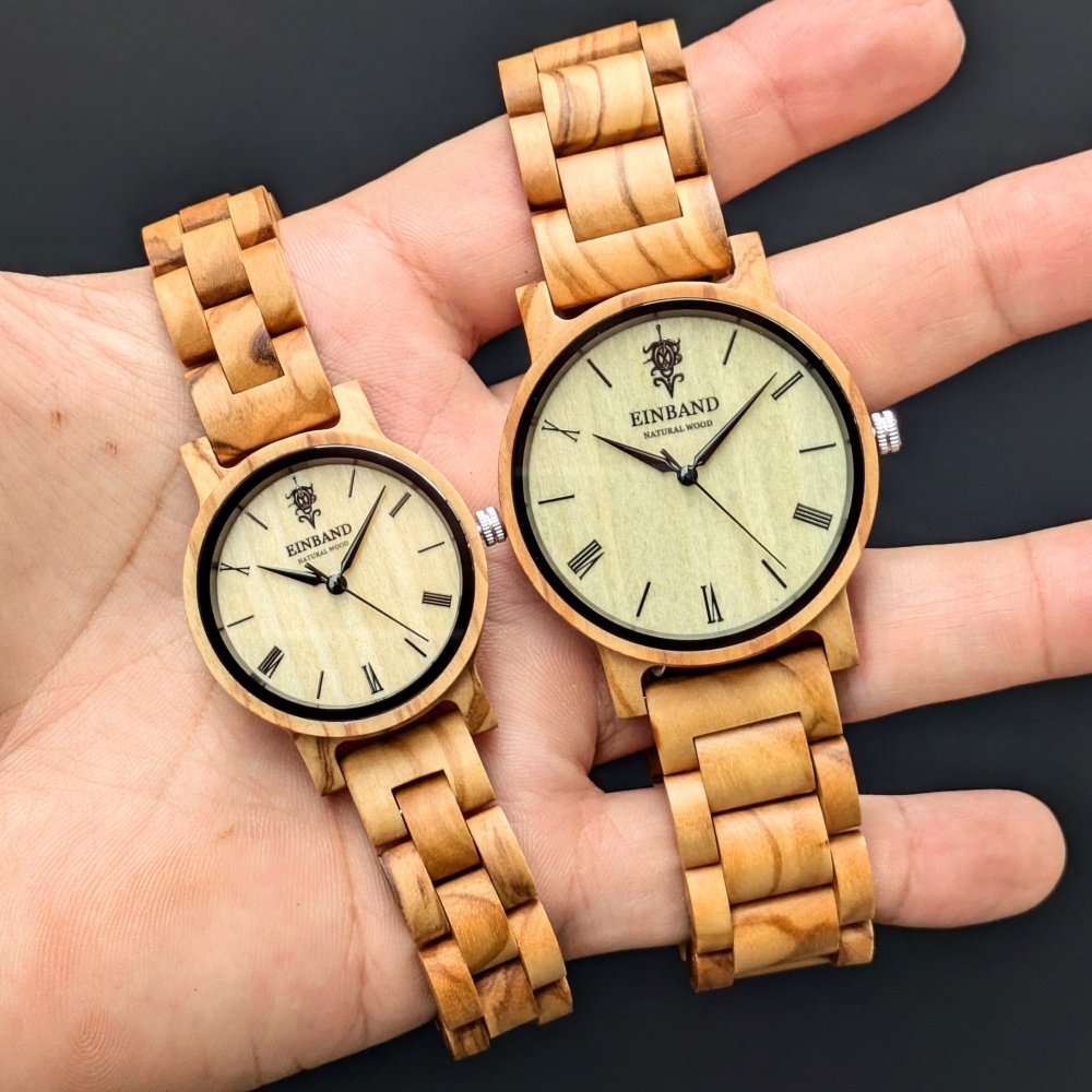 EINBAND Reise Olive 木製腕時計 40mm - 木製腕時計・ウッドウォッチのお店　 EINBAND～アインバンド～