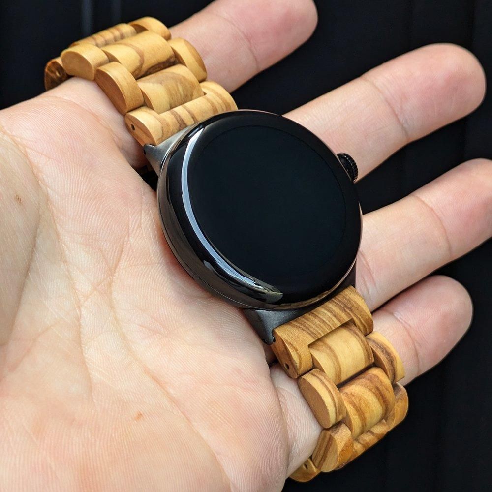 EINBAND Google Pixel Watch 天然木バンド Olive - 木製腕時計