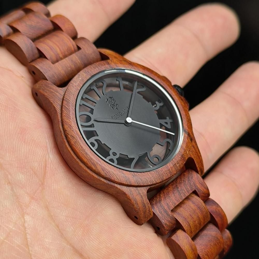 EINBAND Freiheit Red Sandalwood グラデーションブラック文字盤