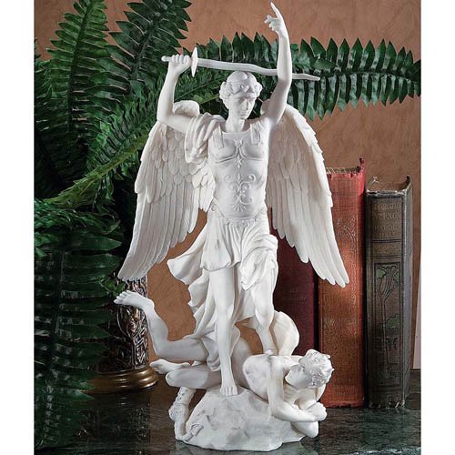 悪魔を制す大天使ミカエル　L'Archange Saint Michel Bonded Marble Angel Statue - セレクトショップ　 クレッセントライズ　Ｃｒｅｓｃｅｎｔ Ｒｉｓｅ - Ｓｅｌｅｃｔ ｓｈｏｐ -　ヨーロピアン・ファンタジー雑貨 And ファッション雑貨