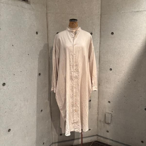 ワンピース suzuki takayuki 2023 linen shirt coat suzuki takayuki plain fabric shirt coat - a little, good garden