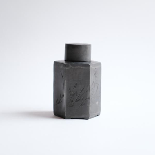 ・唐物　古錫　六角茶壷　高さ13cm 重さ470g 西か4-1008⑥ トコオ 唐物 古錫 六角茶壷 高さ13cm 重さ470g 西か4-1008⑥ トコオ（古