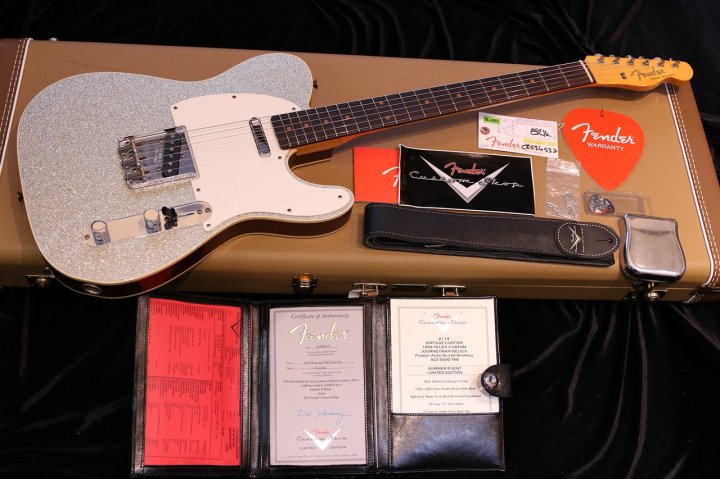 USED Fender Custom Shop Ltd Vintage Custom 1959 TELE CUSTOM Silver Sparkle ڹŹ