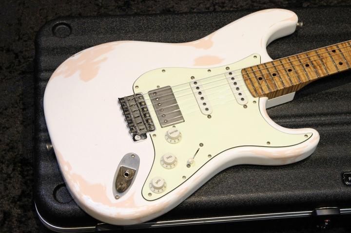 Xotic XSC-2 Olympic White Over Shell Pink Heavy Aged 