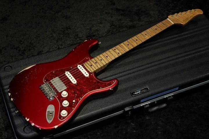 Xotic XSC-2 Dark Candy Apple Red Medium Aged 
