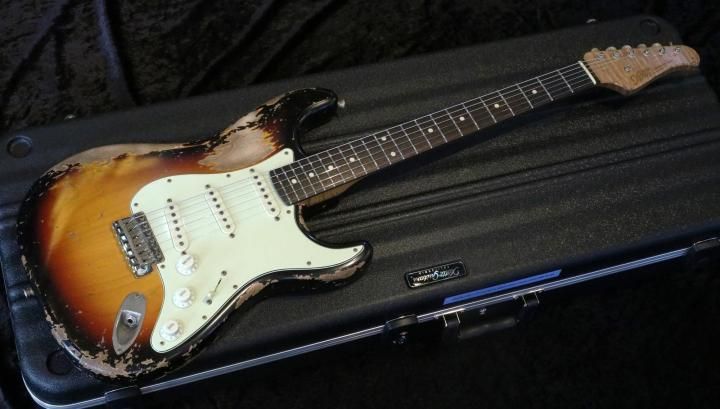 Xotic XSC-1 3-Tone Burst, Super Heavy Aged, "5A Flame Roasted Maple Neck" #4028ֺŹ