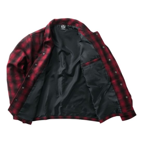 WCC WOOL LINED PLAID JACKET-RED/BLACK