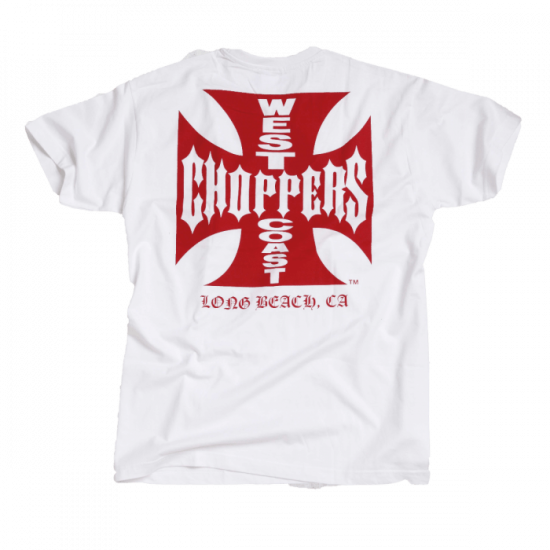WEST COAST CHOPPERS OG CLASSIC T-SHIRT - WHITE/RED