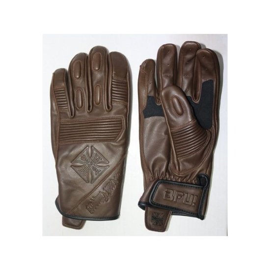 WCC-BFU LEATHER RIDING GLOVE-TOBACCO BROWN
