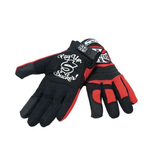 WCC - RIDING GLOVES - BLACK/RED