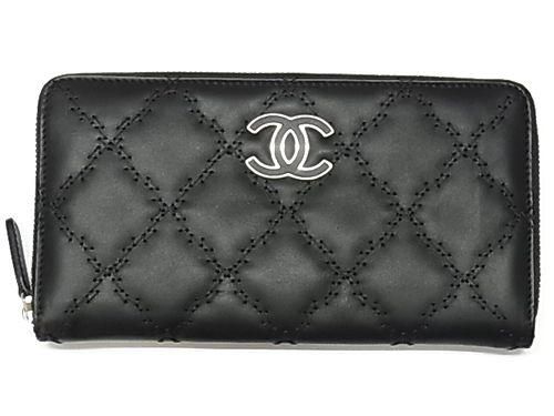 180　★超美品★　 CHANEL　ウルトラステッチ　ラウンドファスナー　長財布