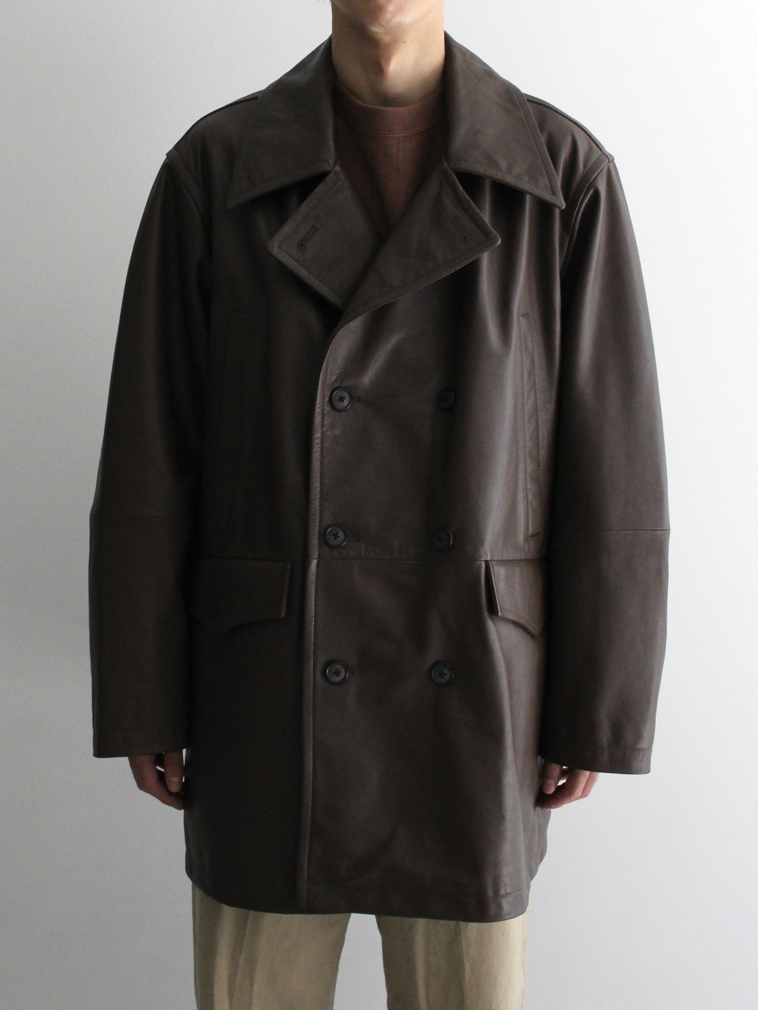 CCU “CHARLIE” STORM P COAT/COW SKIN- D.BROWN - PURAS