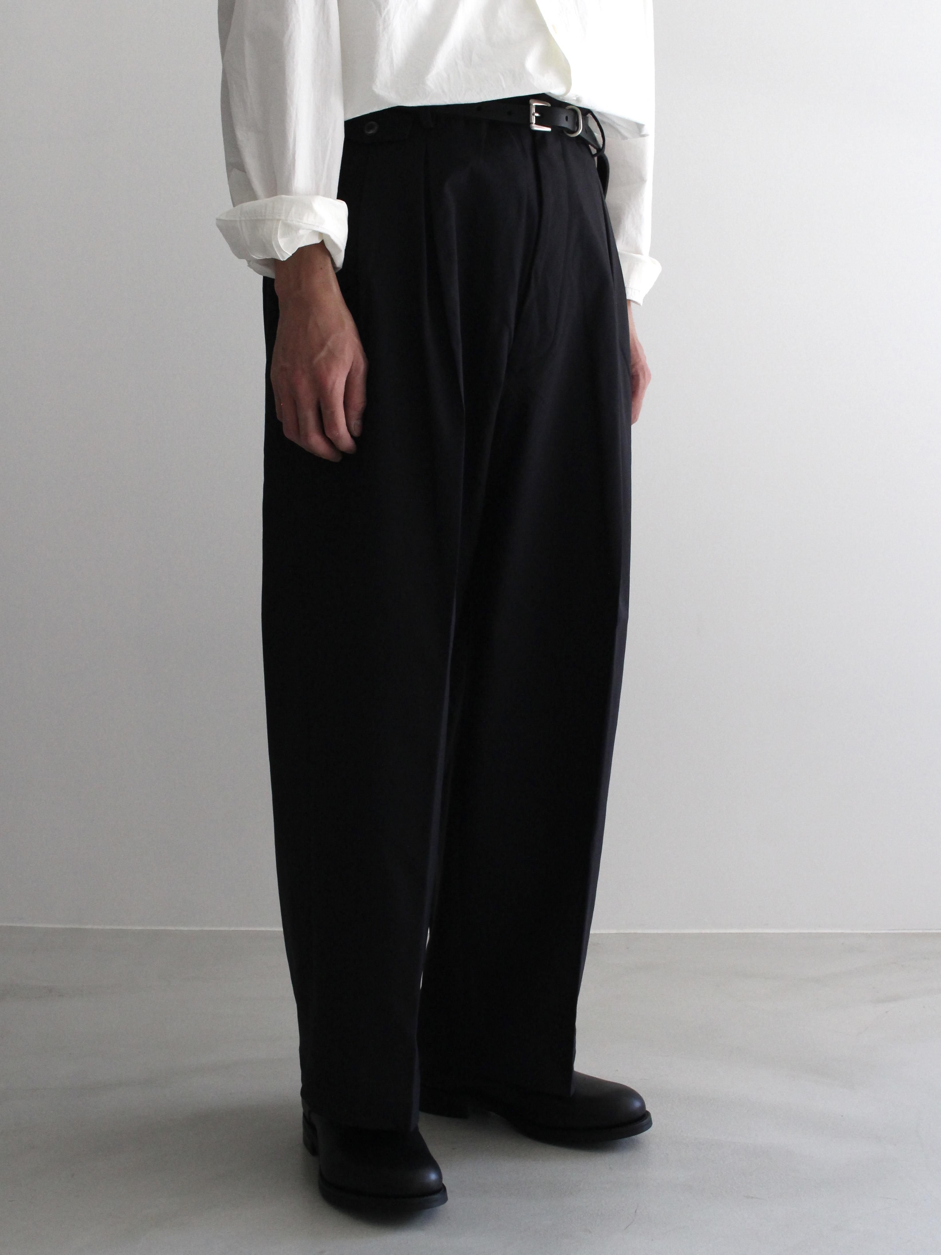 YOKO SAKAMOTO SUIT BAGGY TROUSERS - RE BLACK - PURAS