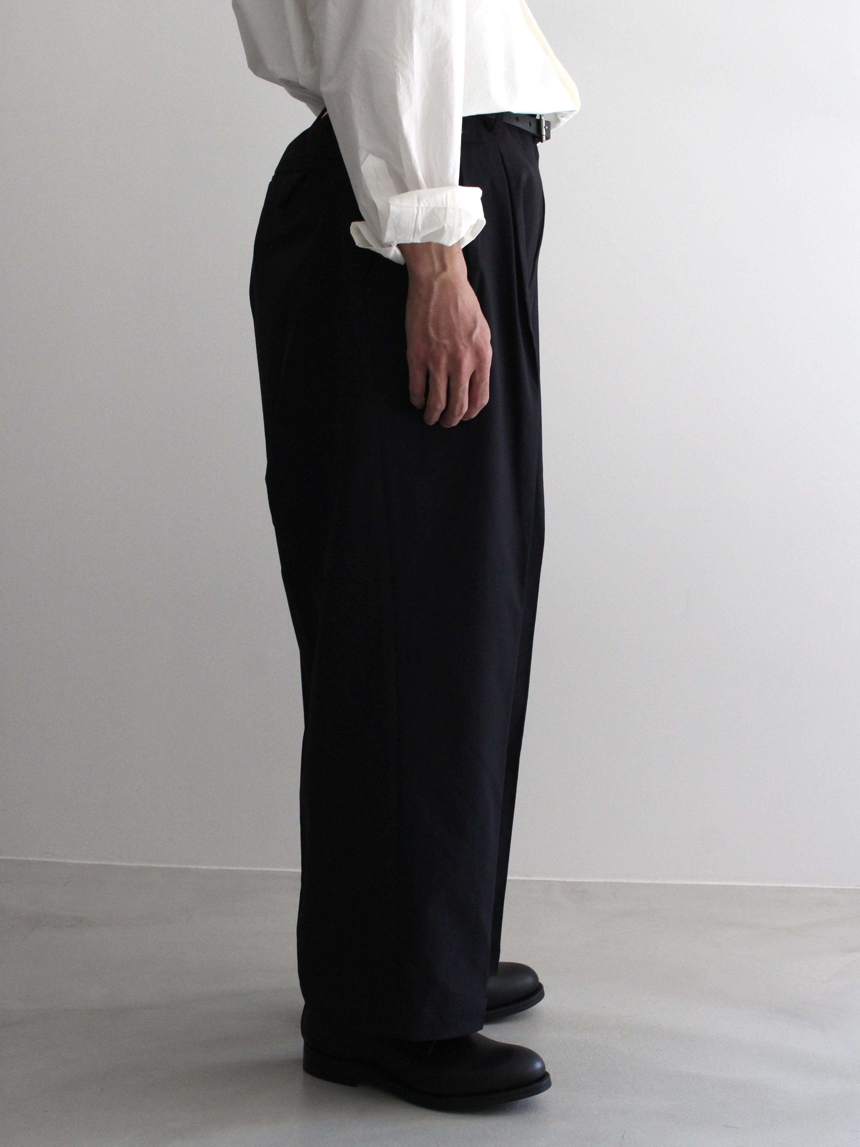 YOKO SAKAMOTO SUIT BAGGY TROUSERS - RE BLACK - PURAS