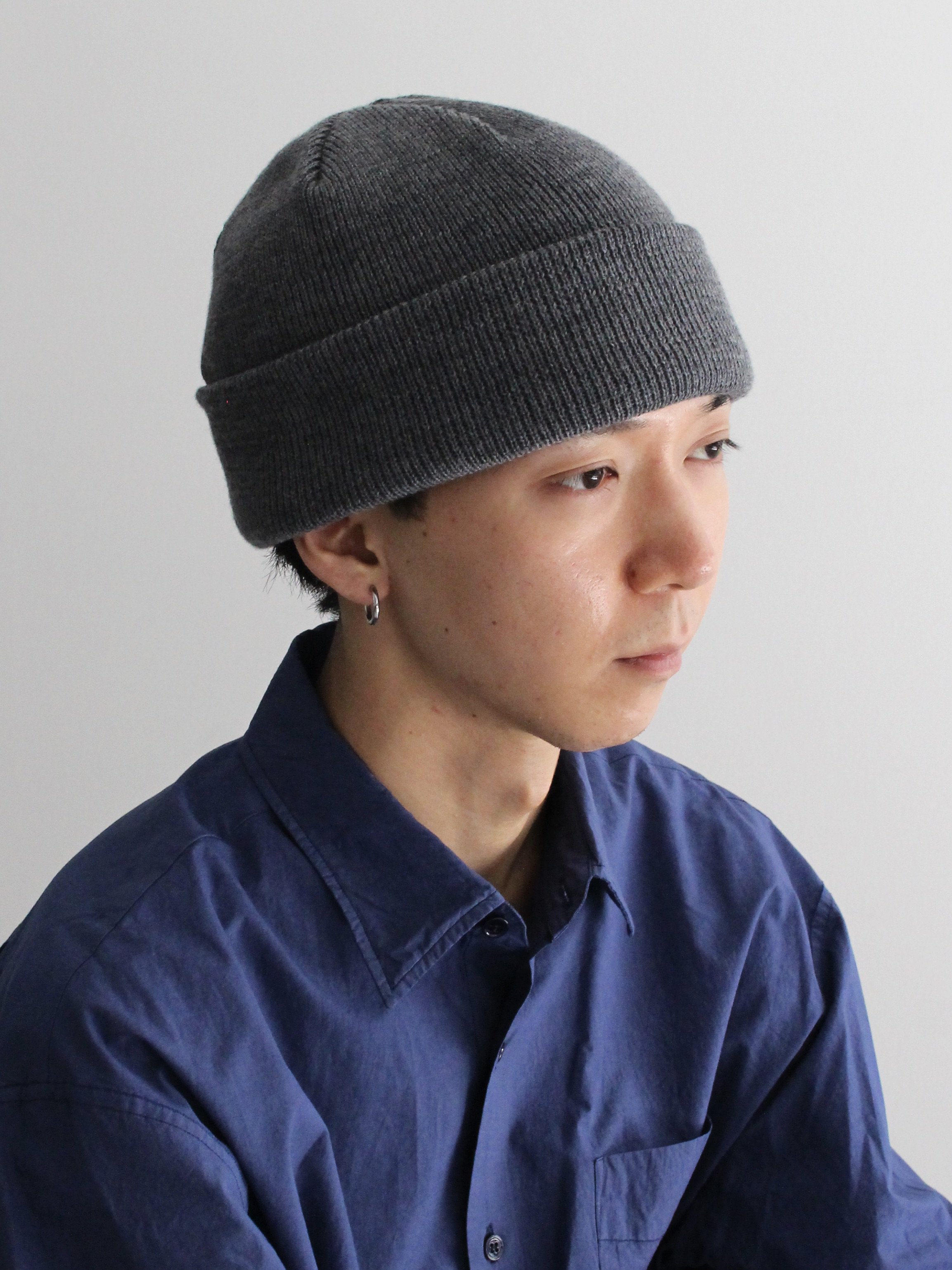 YOKO SAKAMOTO KNIT BIG WATCH CAP - HEATHER GRAY - PURAS