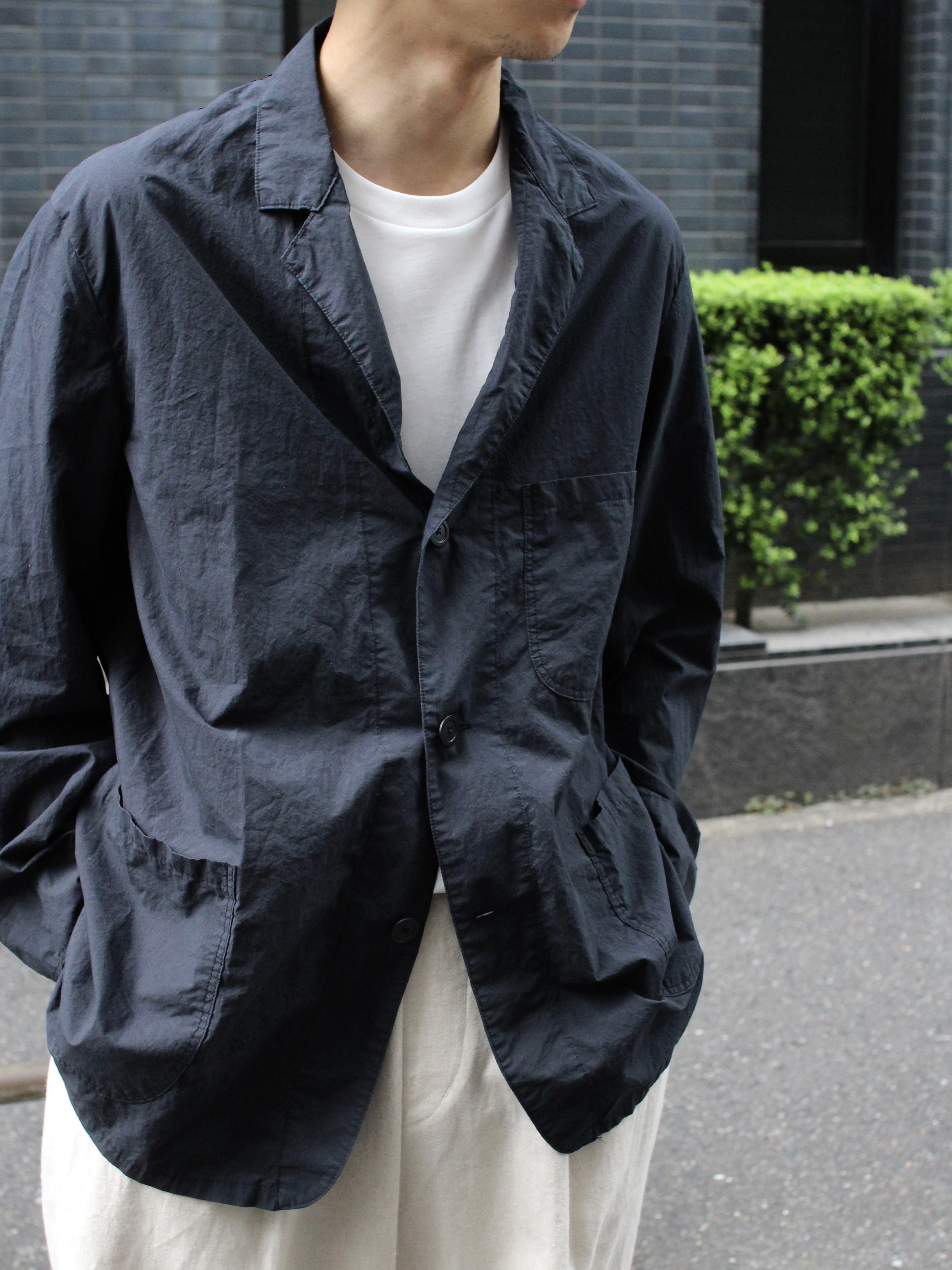 orSlow LIGHT SIMPLE WORK JACKET - SUMI BLACK - PURAS