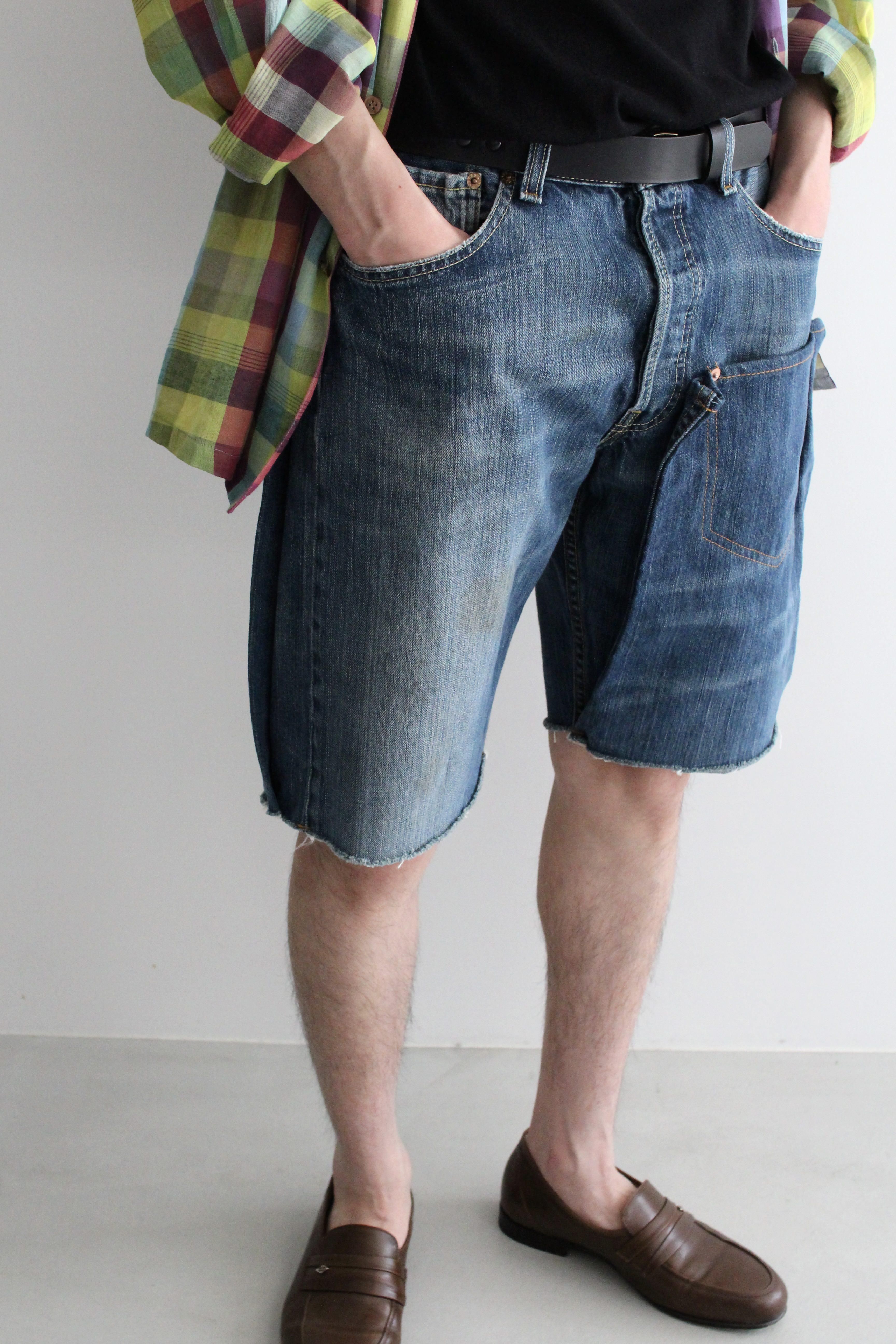 SEVEN BY SEVEN REWORK FOLD BACK DENIM PANTS - INDIGO - PURAS