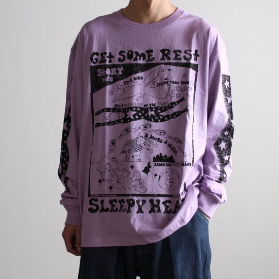 Story mfg. Grateful Tee L/S - LILAC SLEEPYHEAD - PURAS