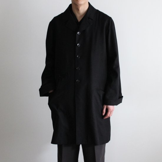 Gorsch SILK LINEN SPRING COAT - BLACK - PURAS