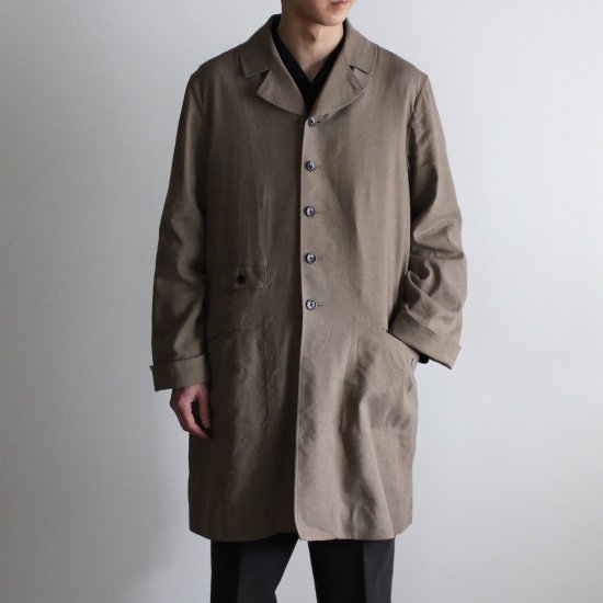 Gorsch SILK LINEN SPRING COAT - KHAKI - PURAS