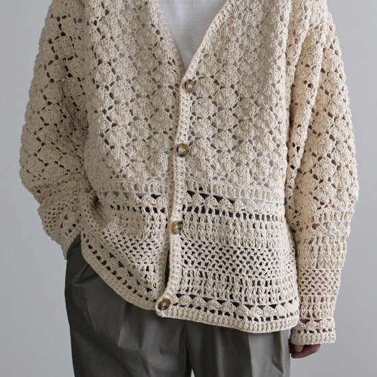 グリーン・ホワイト系 完成品♪ MacMahon Knitting Mills Crochet