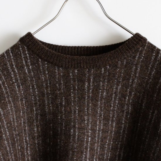 YOKO SAKAMOTO NOMAD KNIT BIG SWEATER - BROWN - PURAS