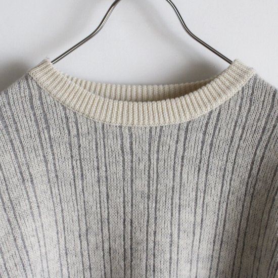 YOKO SAKAMOTO NOMAD KNIT BIG SWEATER - WHITE - PURAS