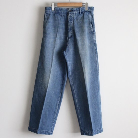 YOKO SAKAMOTO DENIM BAGGY TROUSERS - FADE INDIGO - PURAS