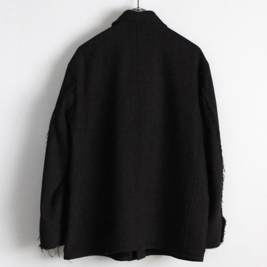 ULTERIOR SHETLAND WOOL SILK TWEED COVERALL - KHAKI BROWN - PURAS