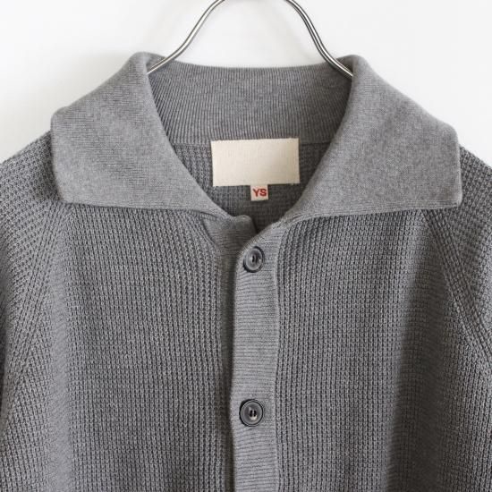 YOKO SAKAMOTO KNIT CARDIGAN - HEATHER GRAY - PURAS YOKO SAKAMOTO KNIT CARDIGAN - HEATHER GRAY - PURAS