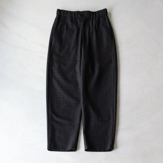 ULTERIOR DOBBY CHECK EASY SLACKS - BLACK - PURAS