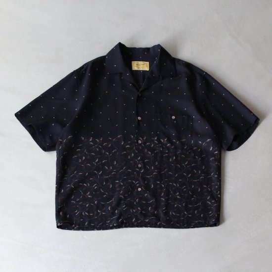 SEVEN BY SEVEN OPEN COLLAR SHIRTS S/S - NAVY - PURAS