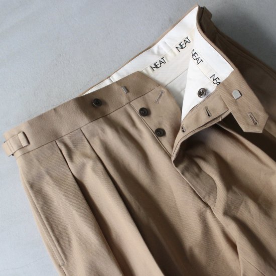 NEAT 16S COMA CHINO CLOTH/Wide - スラックス