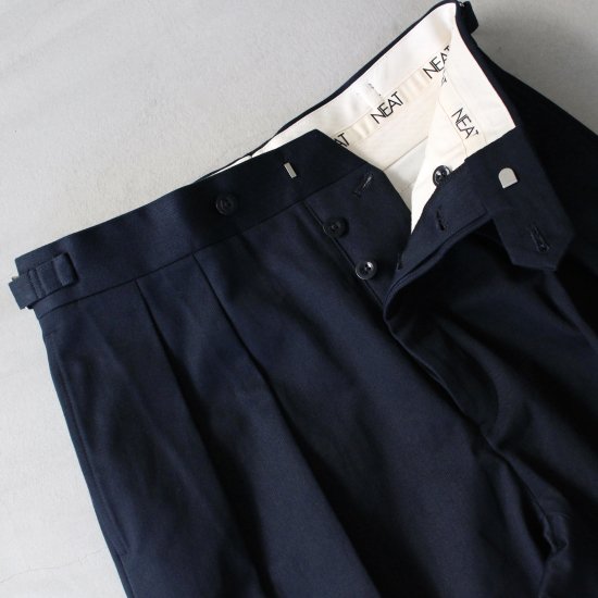 NEAT 16S COMA CHINO CLOTH/Wide TypeII - NAVY - PURAS