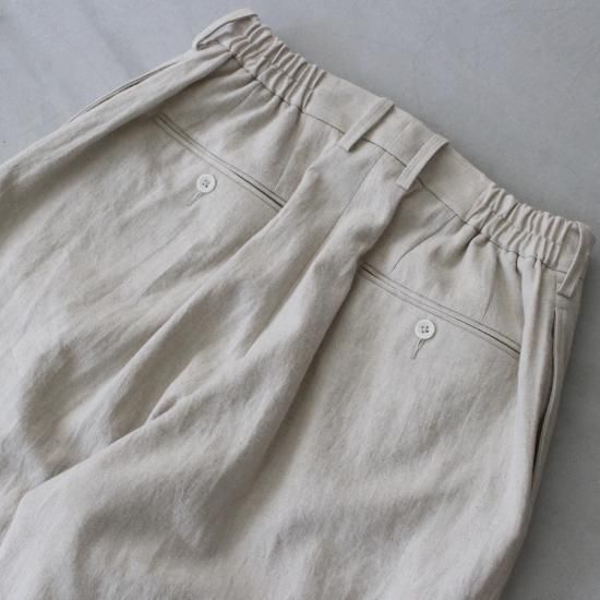 沖縄・離島除く全国届 Gorsch｜2 Out-tack Flowing Trousers｜Clay