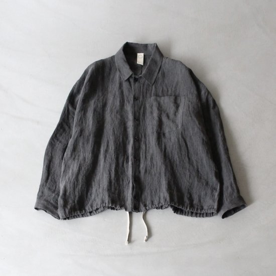 O project BOMBER SHIRTS - DARK SUMI DYED - PURAS