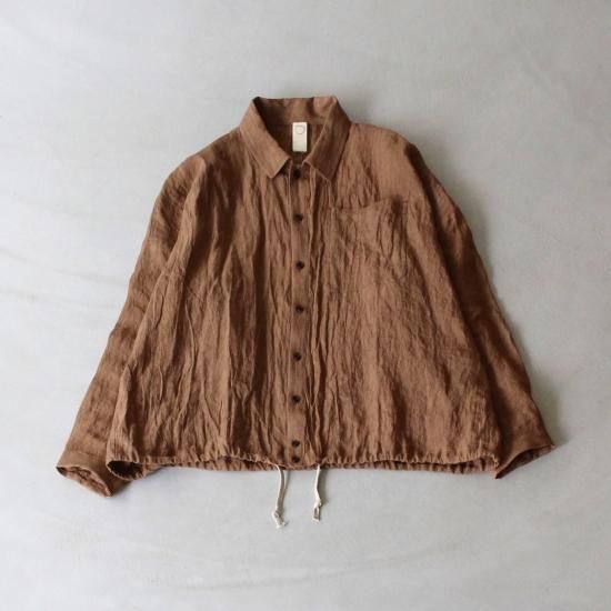 O project BOMBER SHIRTS - KAKISHIBU DYED - PURAS