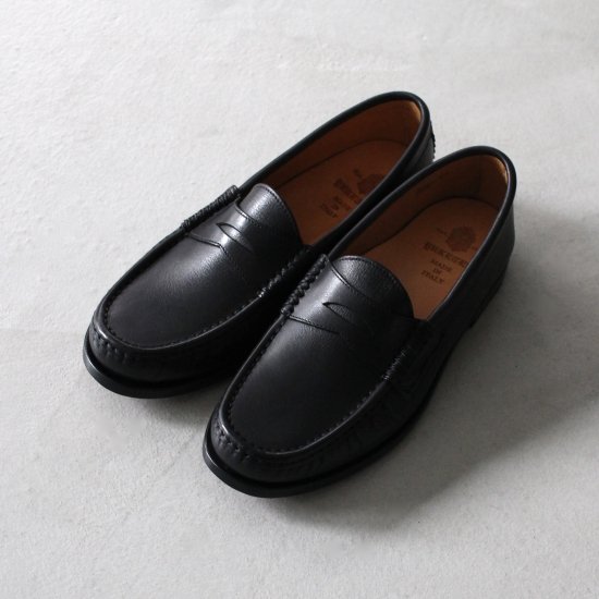 YUKETEN ROB'S LOAFER with LEATHER SOLE - BLACK - PURAS