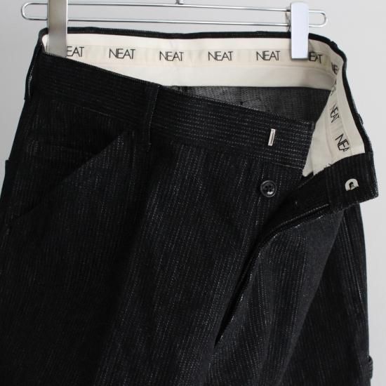 NEAT STRIPE DENIM/Painter - BLACK - PURAS