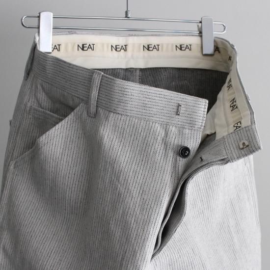 NEAT STRIPE DENIM/Painter - WHITE - PURAS