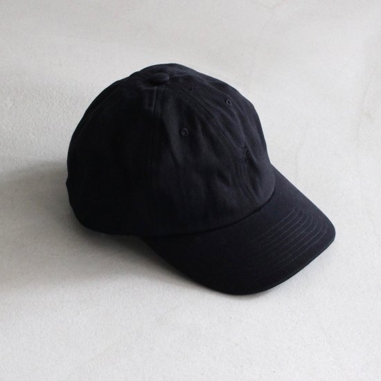 ULTERIOR WASHED BIZEN GABARDINE 6 PANELED CAP - BLACK - PURAS