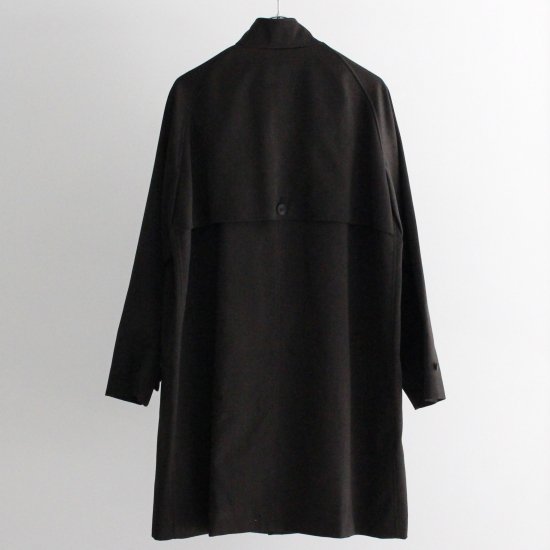 ULTERIOR MELANGE WOOL GABARDINE HARRINGTON COAT - MELANGE BROWN 