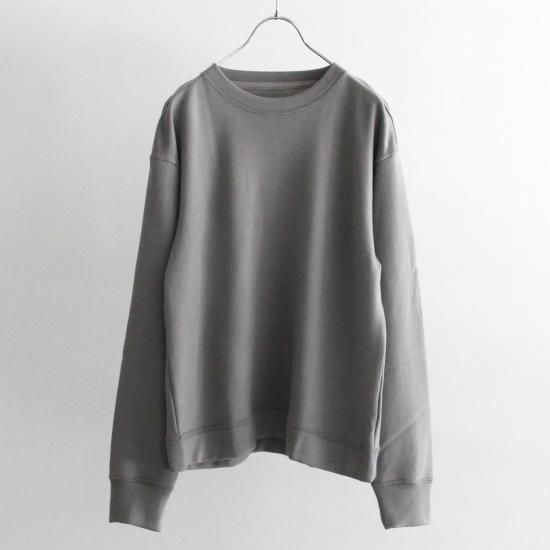 MITTAN Super120's ウール裏毛トレーナー - 灰 - PURAS